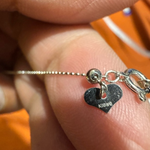 Elegant 18k Japan white gold and Dancing Ruby Pendant Necklace - Picture 4 of 6